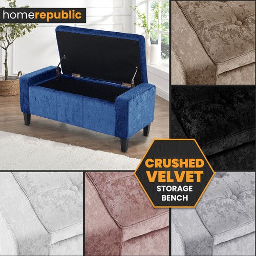 Crushed velvet ottomane - velvet,