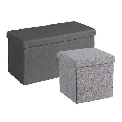 Faltbare ottomane truhe boucle - faltbare,