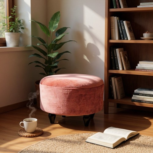 Rosa deluxe ovaler fußhocker - deluxe,