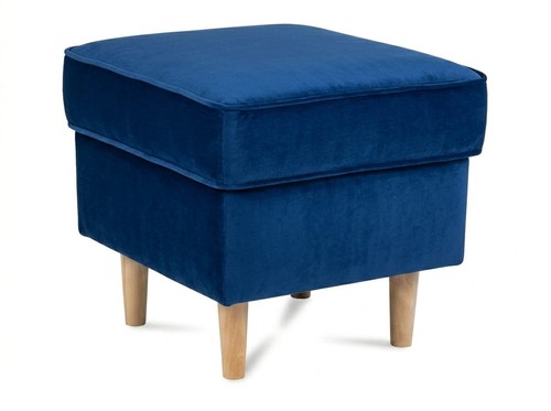 Blauer textilhocker weicher - blauer,