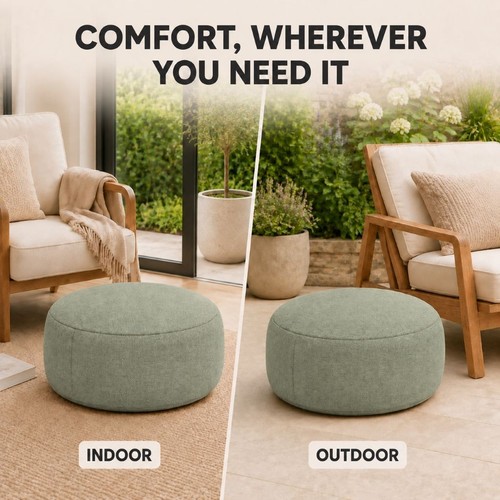 55x25cm aufblasbarer pouf rund - 55x25cm,