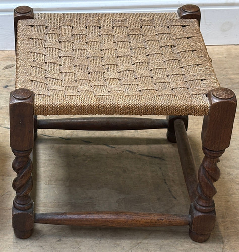 Vintage ratten gewebter sitz - gewebter,