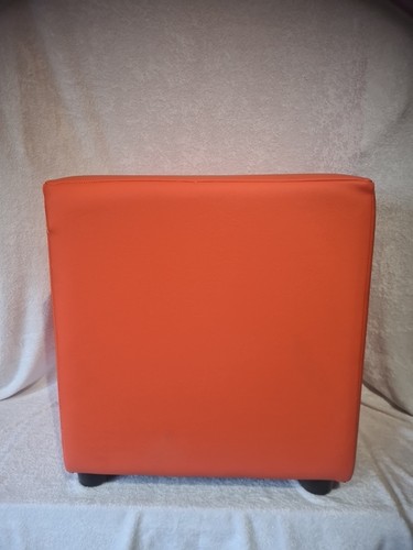 Orange würfel leder - würfel, hocker