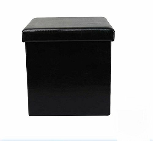 Schwarz klappbar ottomane - schwarz,