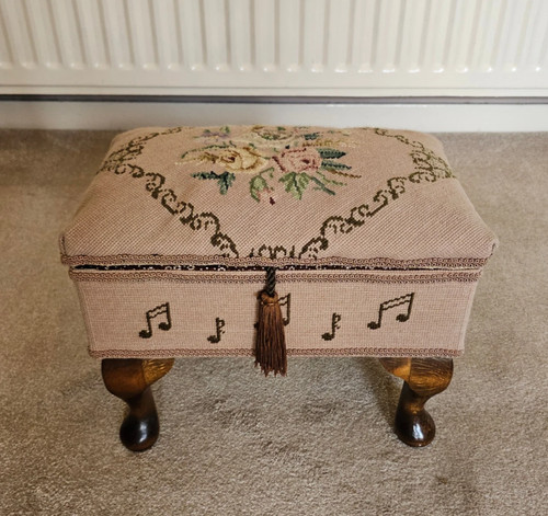 Vintage mid century bestickt - vintage,