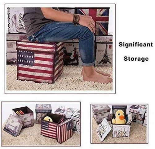 Union jack klappbarer pouf mit - union,