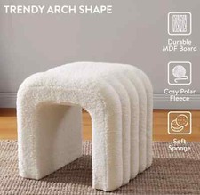 Weißer Boucle Fuß/Stuhl