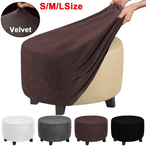 Samt rund pouf bezüge - pouf,