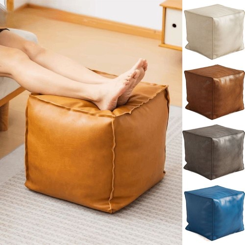 Ungefüllter leder hocker - ungefüllter,